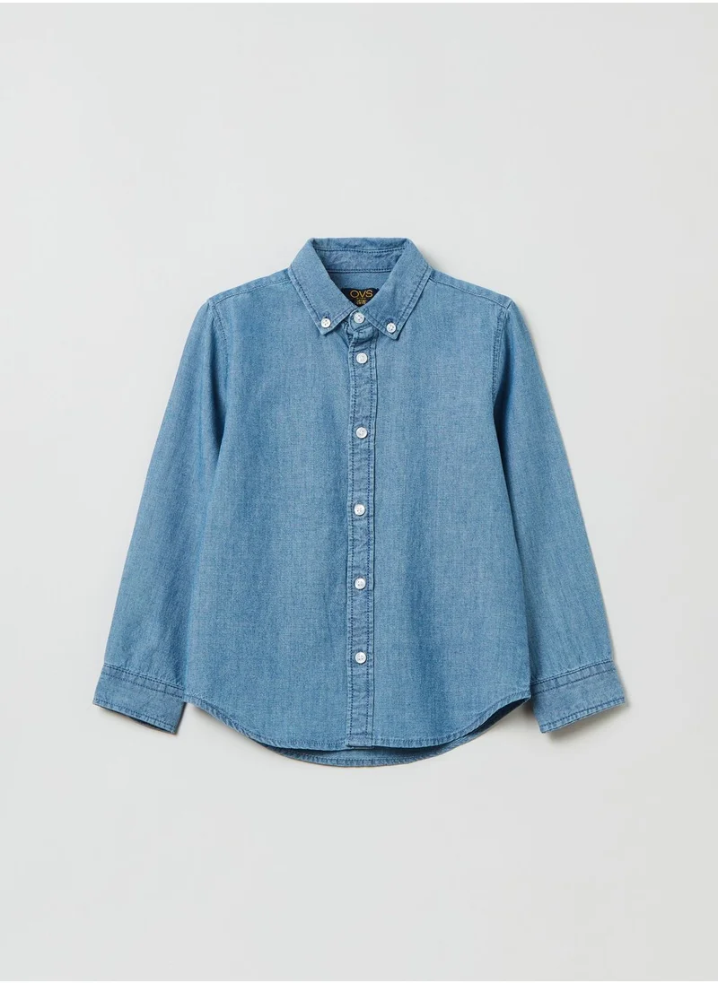 او في اس OVS  Boys Shirts - Blue