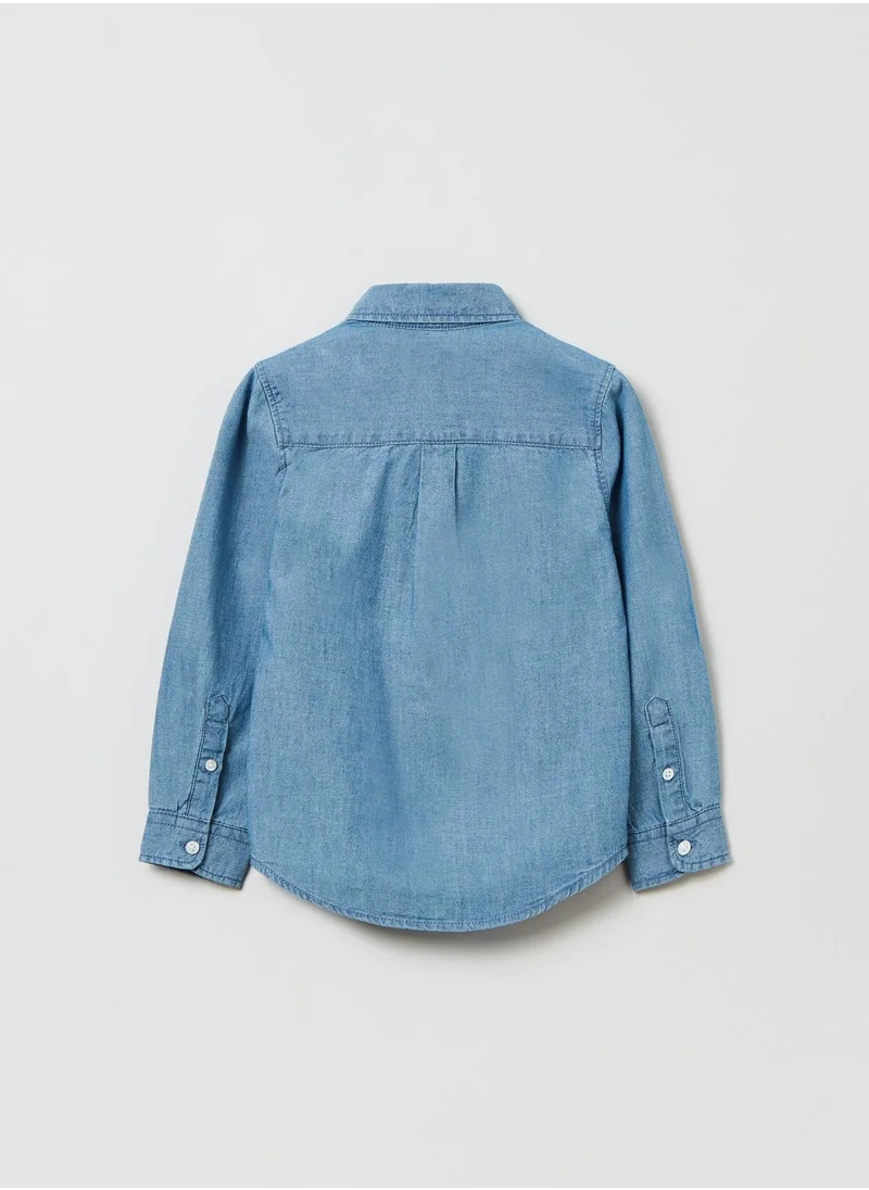 او في اس OVS  Boys Shirts - Blue