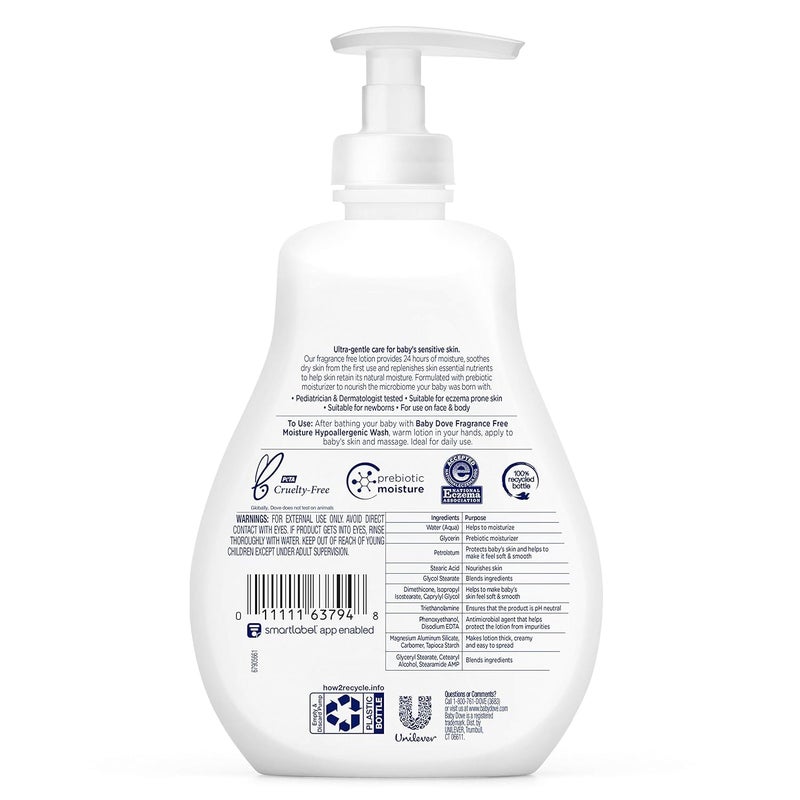 Unilever Baby Dove Sensitive Moisture Face and Body Lotion 13 oz(Pack of 4) - Image 5