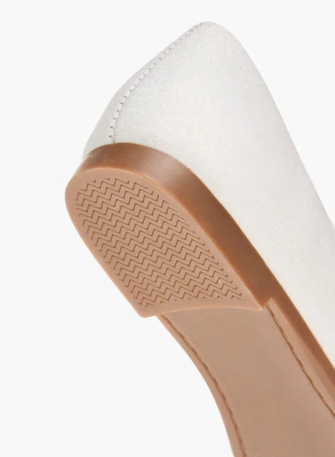 Flora Bella By Shoexpress Girls Bow Embellished Slip-On Ballerina Shoes