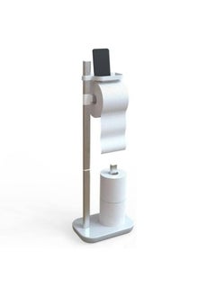 Primanova Primanova Plastic And Aluminum Toilet Paper Holder With Mobile Holder-Beige  - Image 3