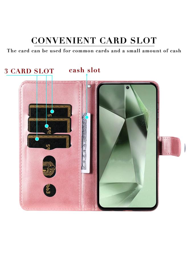 S-TOP Case For Samsung Galaxy S24 FE 5G Fashion Calf Texture Zipper Leather Phone Case - Image 4