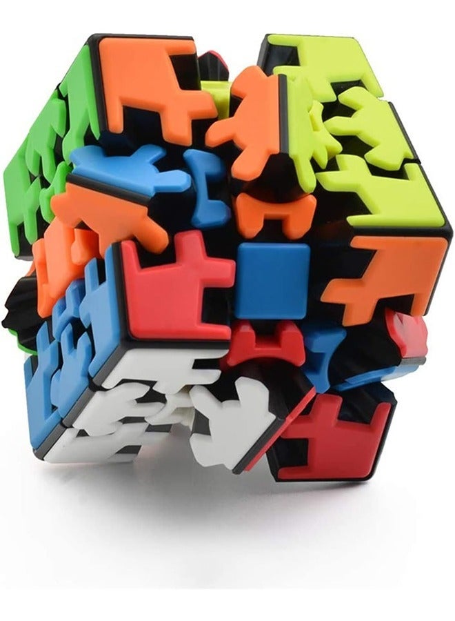 YelaJoy مكعب تروس 3x3، مكعب روبيك متين بهيكل تروس ثلاثي الأبعاد، مكعب سحري ثلاثي الأبعاد، ألغاز وألعاب ألغاز، مناسب لتنمية الدماغ، للأطفال والكبار - Image 1