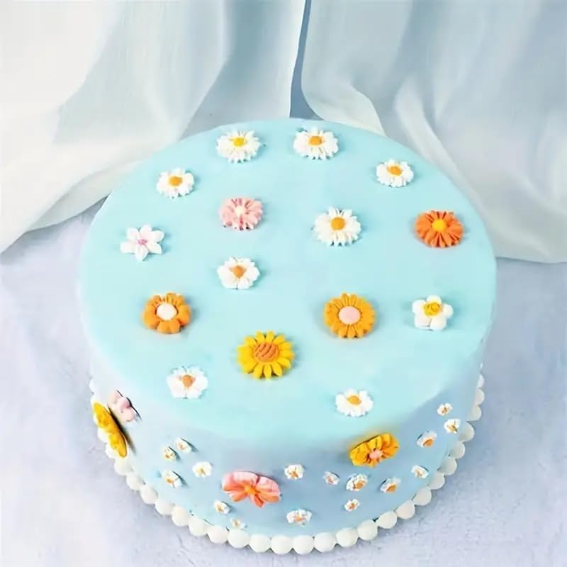 LEGACYCART Pack of 3 Flower Fodant Mould Daisy Sunflower Chrysanthemum Succulent Flower Fondant Sugar Mould Chocolate Craft Molds for Cake Decorations Birthday Wedding Party DIY Craftng Projects - Image 5