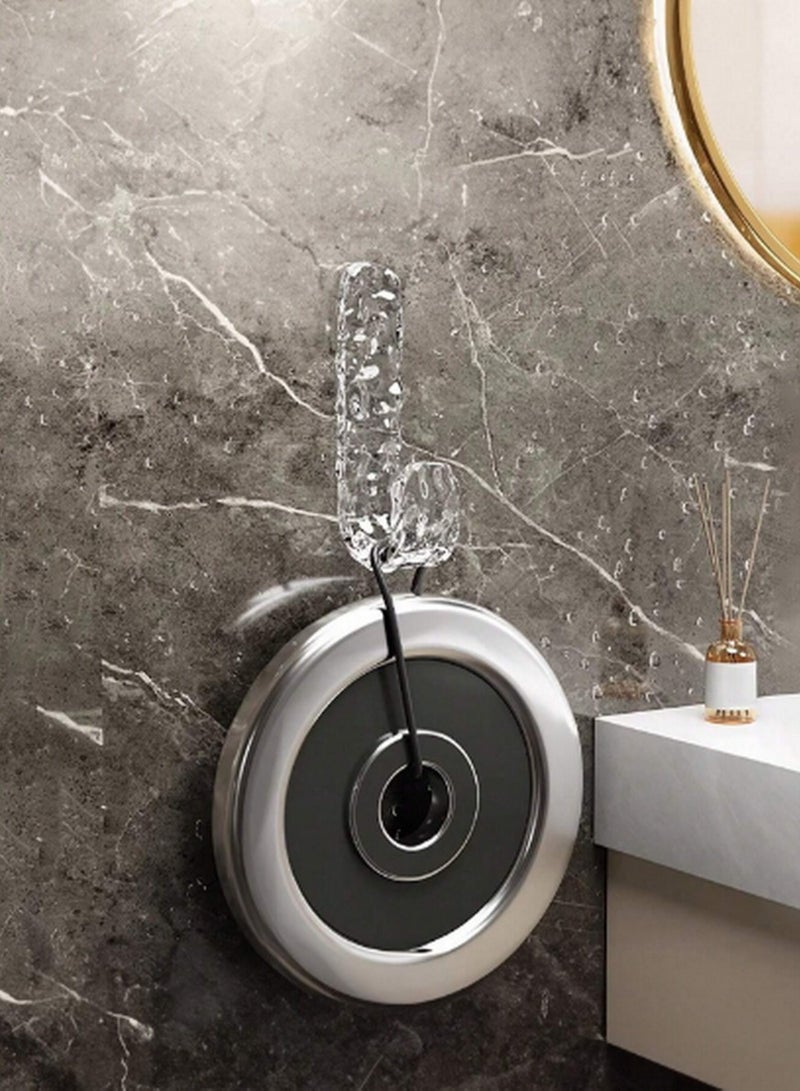 4-Piece Crystal Clear Adhesive Wall Hook Set – Elegant, Durable & Multi-Purpose Storage Solution - Image 3
