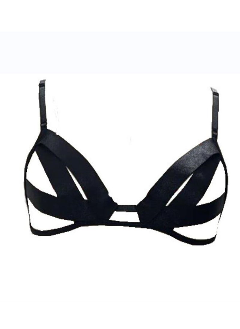 Generic - 2pcs elastic underwear hollow suit black underwear - Image 1
