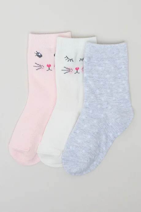 أر أند بي 3 Pack Patterned Crew Socks