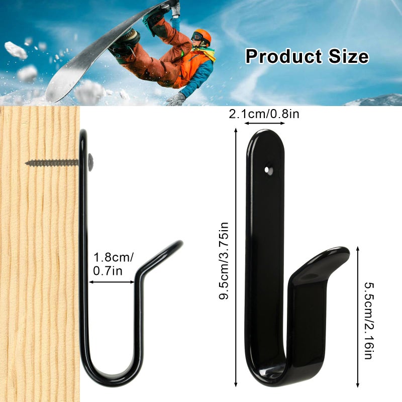 Rolitwils Snowboard Wall Mount Clips, Horizontal Skateboard Wall Mountï¼ŒSnowboard Display Stand for Room, Garage - Image 2