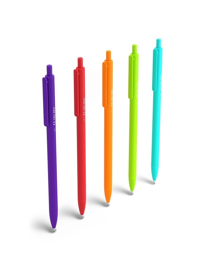 TRU RED Retractable Gel Pens, Fine Point 0.5mm, Assorted Ink Colors, 15 Pack - Quick‑Dry Pens for Color Coding & Notes - Image 1