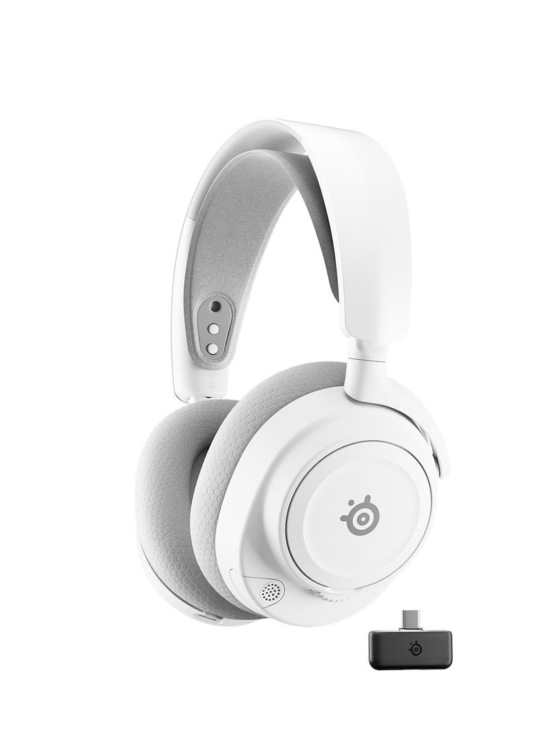SteelSeries Arctis Nova 7 Wireless Gen 2 Gaming Headset – PC Edition, 2.4 GHz + Bluetooth, USB‑C Dongle, ClearCast Gen 2 Mic, 360° Spatial Audio, 50+ Hours Battery, Memory Foam Ear Pads, Customizable EQ, Multi-Device Connectivity, White | 61731 - Image 5