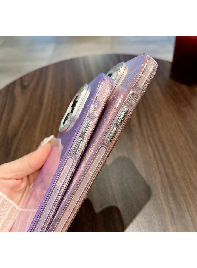 S-TOP Case For iPhone 14 Tinfoil Texture Diamond Lens Frame IMD Acrylic Phone Case - Image 4