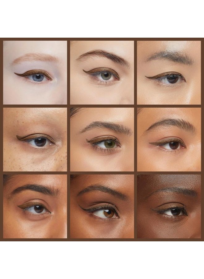 Heroine Make - by KISSME Prime Waterproof Liquid Eyeliner, Stay All Day Long & Precise Eye Makeup from Japan, 03 Natural Brown 0.4mL/0.01 Fl Oz - Image 1