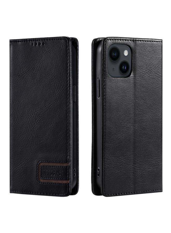 S-TOP Case For iPhone 13 mini TTUDRCH RFID Retro Texture Magnetic Leather Phone Case - Image 1