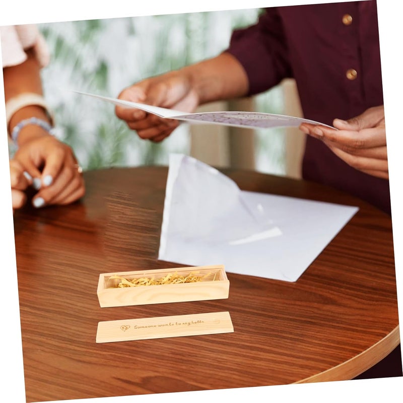 صندوق تذكارات اختبار الحمل الطبيعي من الخشب ORFOFE - تخزين أنيق لاختبارات ا��حمل والتذكارات، منظم متعدد الوظائف لإعلانات المولود الجديد والذكريات العزيزة - Image 4