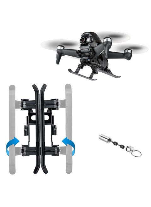 Landing Gear Leg for DJI FPV Drone, Foldable Height Extended Accessory with Control Sticks Storage Box, for DJI FPV Drone Combo Landing Legs Extension