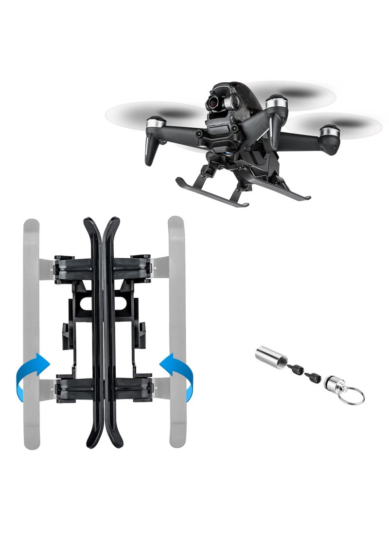 Landing Gear Leg for DJI FPV Drone, Foldable Height Extended Accessory with Control Sticks Storage Box, for DJI FPV Drone Combo Landing Legs Extension