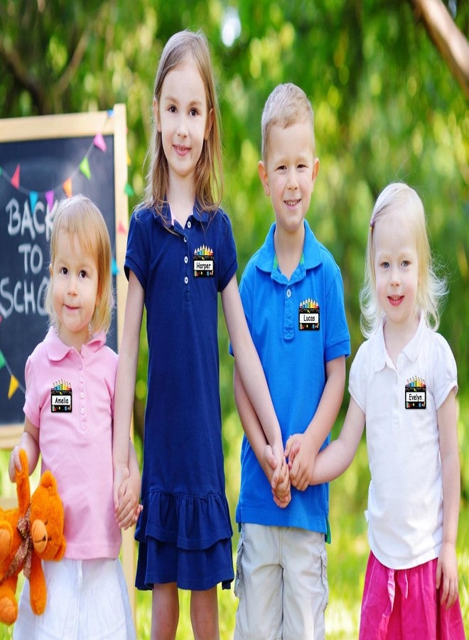 سيكوهوم ملصقات أسماء من سيكوهوم، 48 قطعة، ملصقات أسماء للأطفال، لوحات أسماء للمكاتب المدرسية، ملصقات أسماء لأقلام الرصاص المدرسية، ملصقات تزيينية للمكاتب للطلاب مع خط مثقوب للفصول الدراسية - Image 4