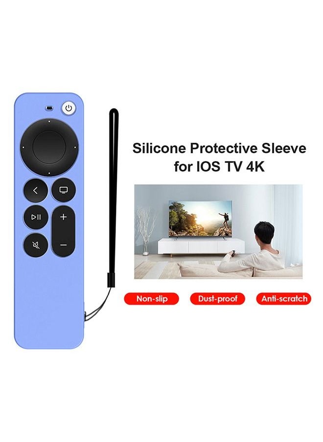 O Ozone Case Compatible with Apple TV 4K Siri Remote 2021 Silicone Cover,Apple 4K Siri Remote 2nd Gen Cover (Blue)  - Image 2