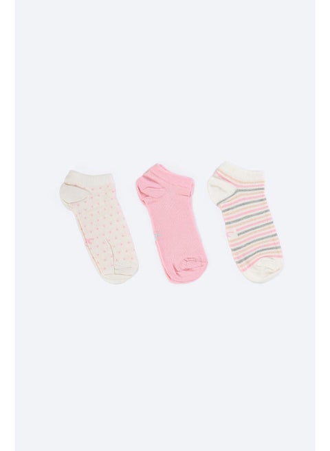 Cotton Ankle Socks - 3 Pairs