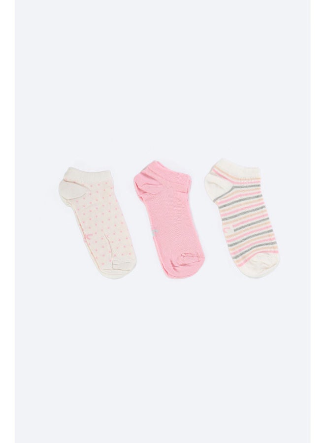 Carina Cotton Ankle Socks - 3 Pairs - Image 1