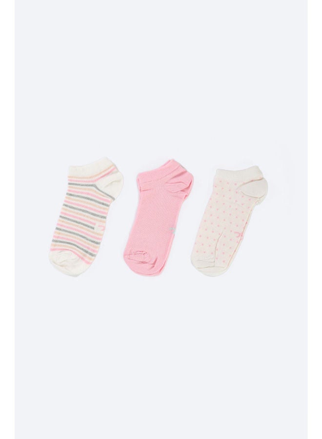 Carina Cotton Ankle Socks - 3 Pairs - Image 2