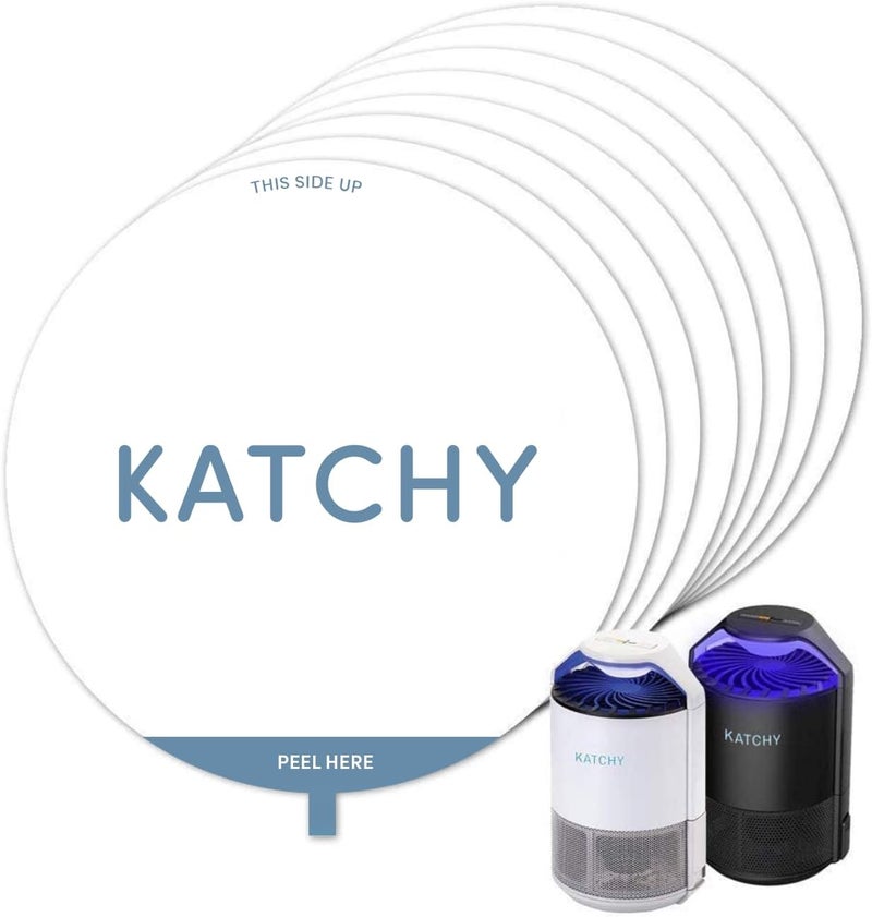 KATCHY Original and Midnight Glue Board Refills (8 Pack) - Indoor Insect Trap Glue Board Refills for Mosquito, Gnat, Moth, Fruit Flies - Non-Zapper Traps for Buzz-Free Home - Image 1