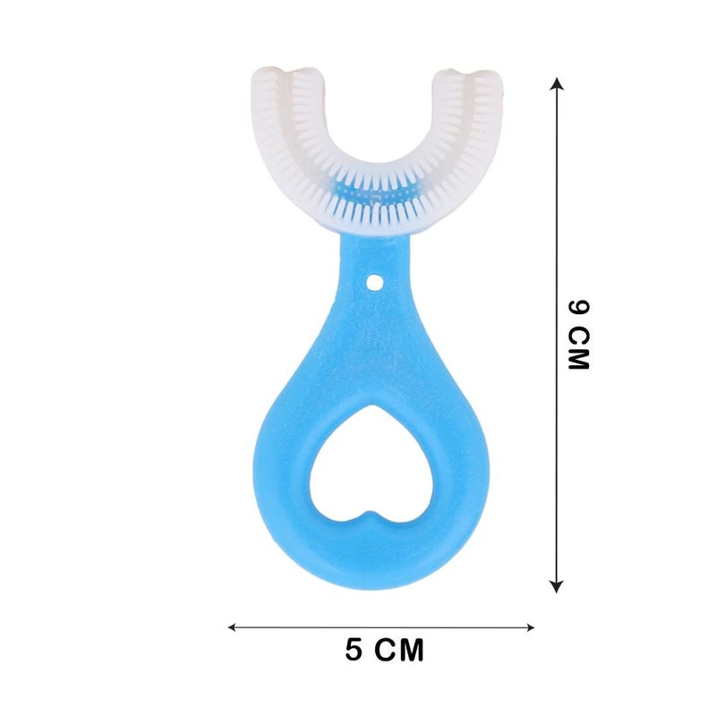 Advik enterprises U Shaped Toothbrush for Kids, Food Grade Soft Silicone Brush (Pack of1) - Image 2