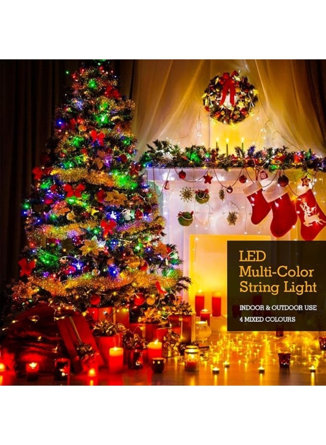 MODI 50M 480 LEDs Multi-Color 8 Modes String Lights, IP44 Waterproof Plug-in Fairy Lights for Christmas Tree, Diwali, Wedding, Party, Garden, Patio & Balcony Décor – 11W Cu+PC, 300° Wide Beam - Image 5