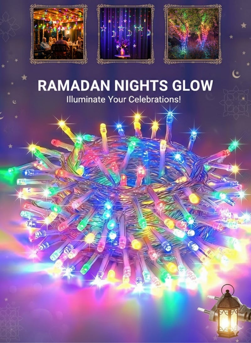 MODI 50Meter 480 LEDs Multi-Color, 11W, 8 Modes, Ramadan String Lights, IP44 Waterproof Plug-in Fairy Lights for Christmas, Diwali, Wedding, Party, Garden, Patio, Camping & Balcony Décor - Image 2