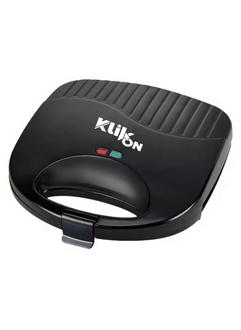 كليكون - شواية ساندويتش غير لاصقة من بقدرة 750 واط KGT-810 - ماكينة صنع السندوتشات / مكابس البانيني مع نظام قفل بمقبض، ضوء مؤشر، حماية من الحرارة الزائدة | الاجهزة - Image 1
