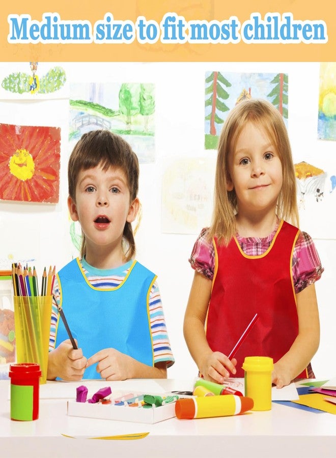 Extrapins Art Smock for Kids,8 Pack Waterproof Painting Aprons,Kids Art Aprons,Toddler Paint Smock,Sleeveless Children Art Smocks for Kids Paint Art Craft Activity Community Event,4 Colors - Image 5