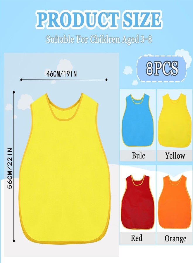Extrapins Art Smock for Kids,8 Pack Waterproof Painting Aprons,Kids Art Aprons,Toddler Paint Smock,Sleeveless Children Art Smocks for Kids Paint Art Craft Activity Community Event,4 Colors - Image 2