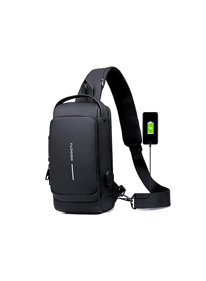 Raxoom theft Crossbody Sling bag,Shoulder Backpack,Lightweight Chest Daypack with USB Charging Port,Fit for 9.7'' ipad - Image 2