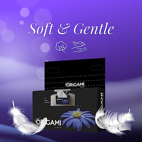 Origami 2 Ply Car Tissue Box with Easy Fit Headrest Hanger | Ultra Soft, Skin Friendly & Highly Absorbent Face Tissues for Travel & Daily Use | 100 Pulls per Box x 4 Packs (400 Sheets Total) - Image 3