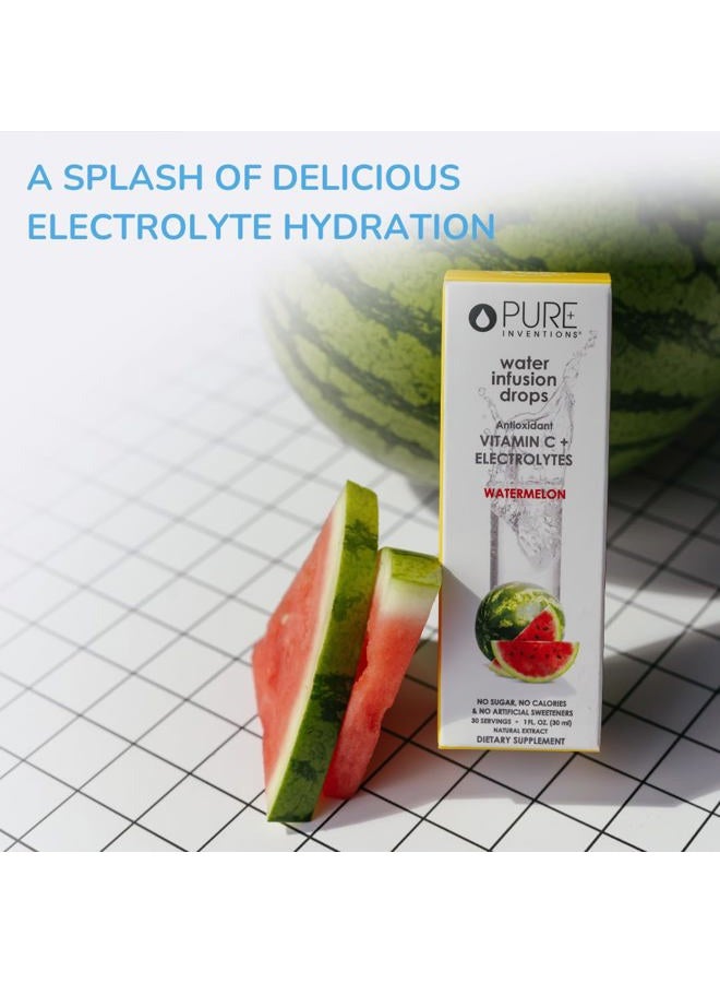 Pure Inventions Water Infusion Drops - Antioxidant Vitamin C + Electrolytes - No Sugar, Calories, or Artificial Sweeteners - Watermelon, 30 servings - Image 5