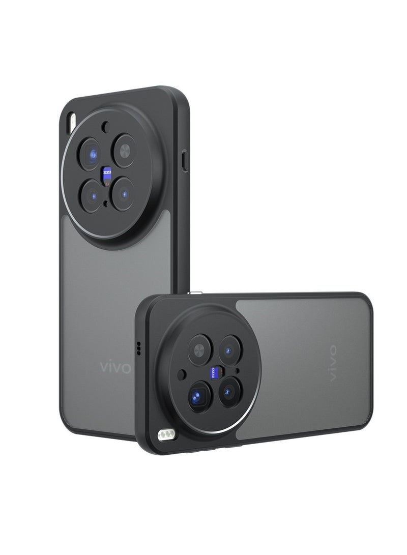 عام غطاء متوافق مع هاتف VIVO X300 Pro - بإطار سيليكون مرن فائق النحافة والخفة + غطاء خلفي من الأكريليك الشفاف - Image 1