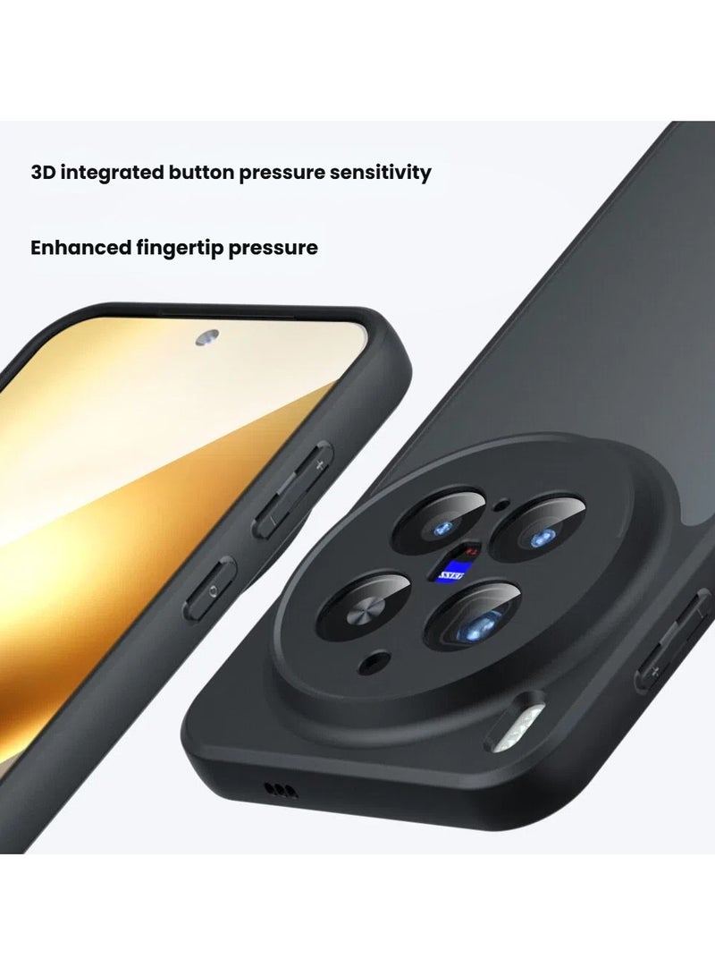 عام غطاء متوافق مع هاتف VIVO X300 Pro - بإطار سيليكون مرن فائق النحافة والخفة + غطاء خلفي من الأكريليك الشفاف - Image 4