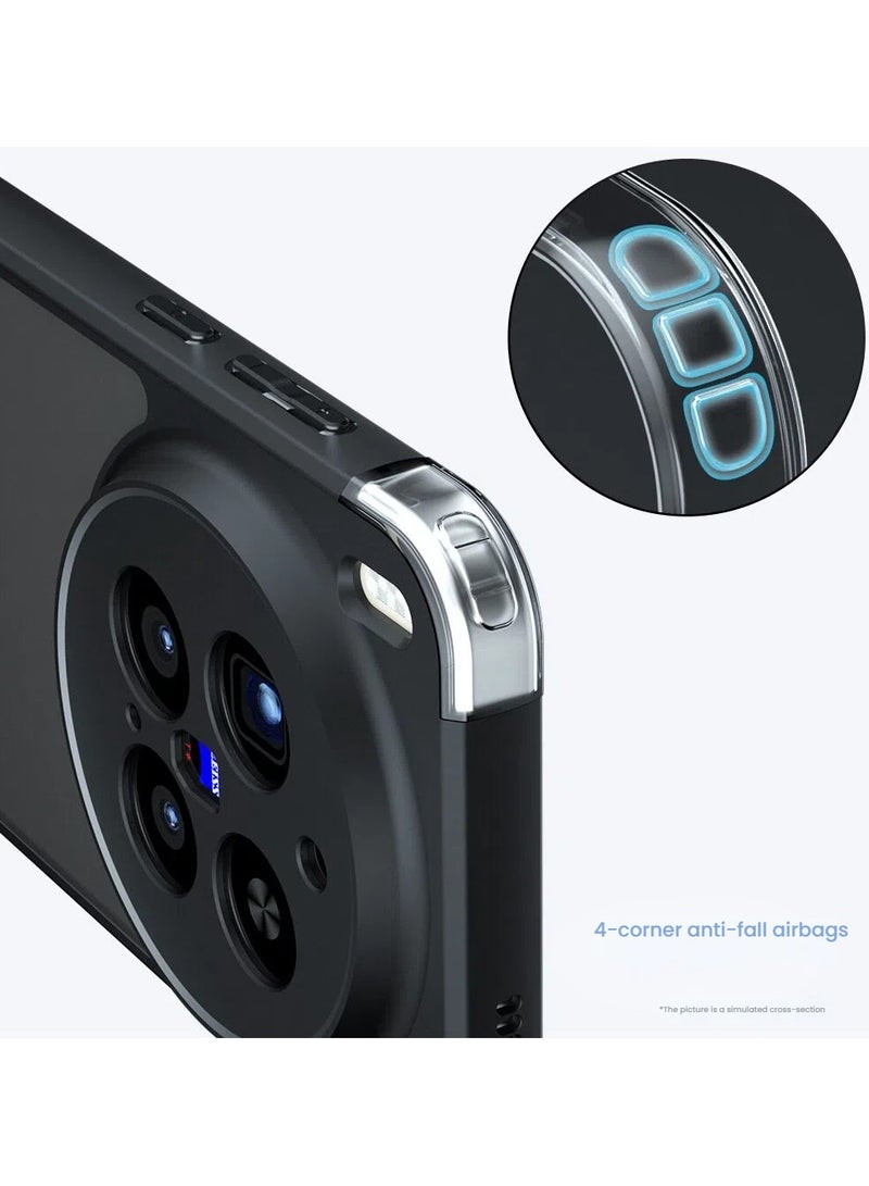 عام غطاء متوافق مع هاتف VIVO X300 Pro - بإطار سيليكون مرن فائق النحافة والخفة + غطاء خلفي من الأكريليك الشفاف - Image 3