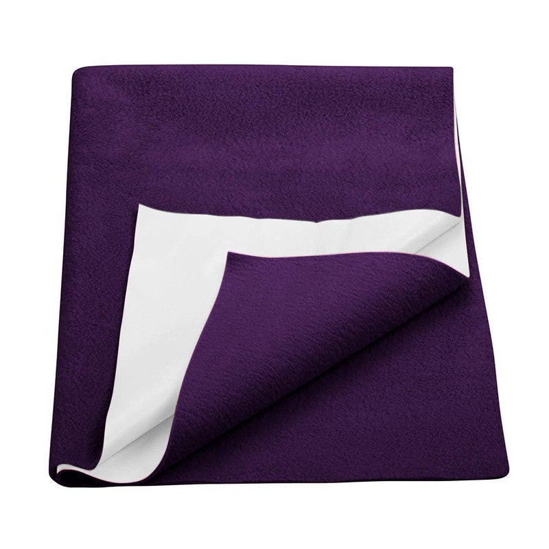 Trance Quick Dry - Soft Bed Protector Waterproof Baby Cot Sheet - (Small-70x50 cm,Plum) - Image 1