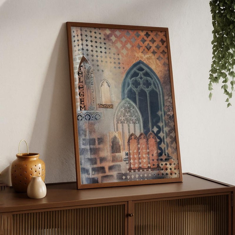 Marktna Luxury canvas print with an Islamic design and a hollow frame, measuring (60×90), one piece - Image 3