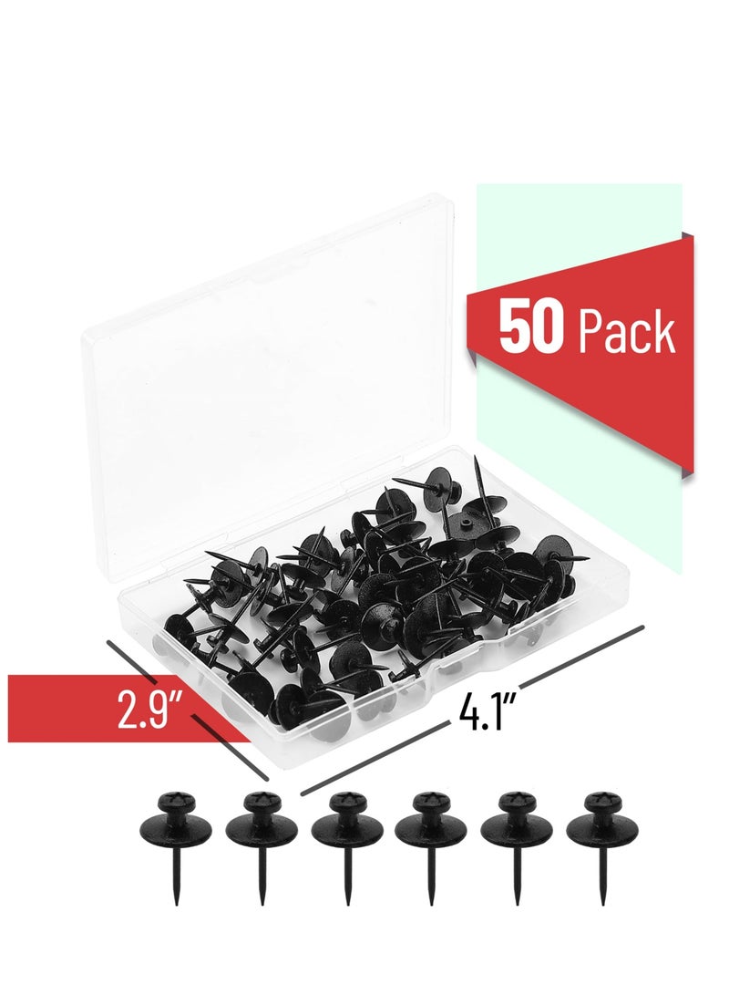 50 Pack Double-Headed Black Picture Hanging Nails, Perfect for Easy Wall Art Display and Home Decor - Image 2