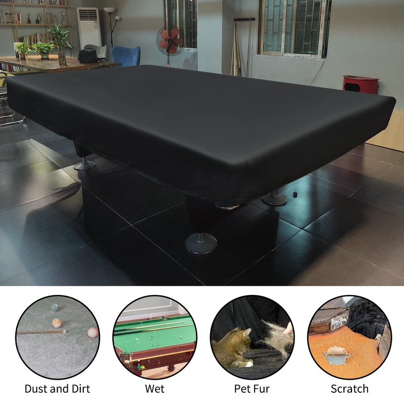 Ruby Q 7 Foot Billiard Pool Table Cover, Waterproof&Tearproof Cover for Pool Table with Storage Bag, Indoor Outdoor All Season Sun Rain Snow Dust Protection Snooker Table Covers - Image 5