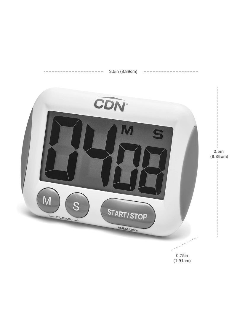 CDN CDN Extra-Big Digit Timer | Counts Up & Down, 100 Minutes by Minutes & Seconds, Extra-Large Digits, Loud Alarm, Stand, Hang, Magnet Mounting, Perfect for Batch Baking - TM15  - Image 2