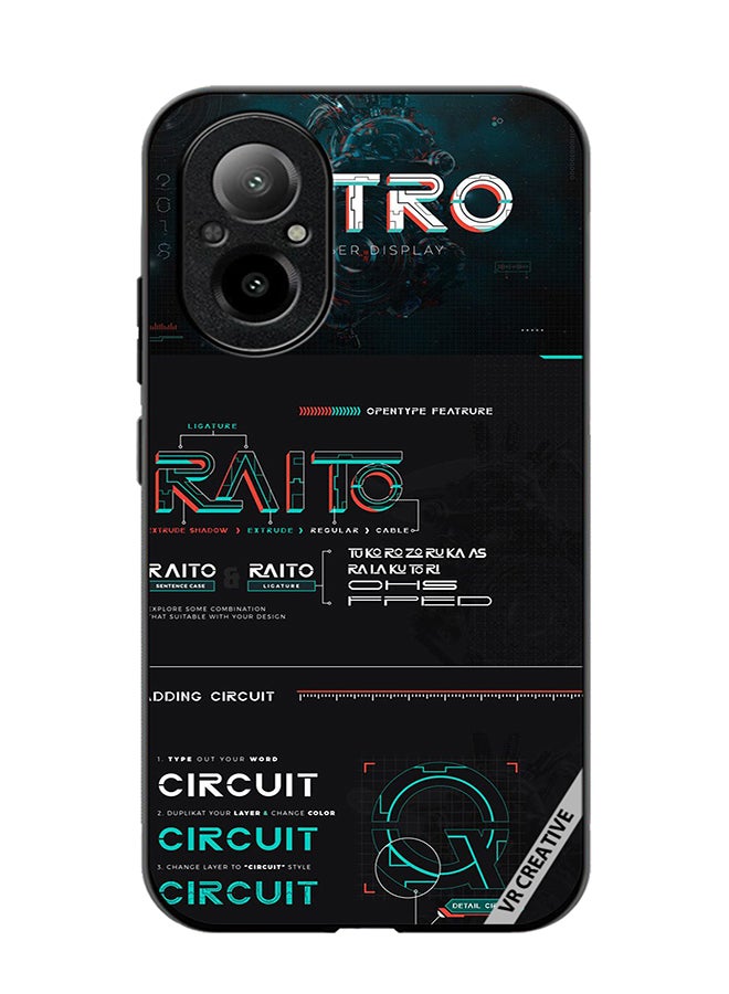 VR CREATIVE Protective Case Cover For Realme C67 4G Raito Circuit Design Multicolour - Image 1
