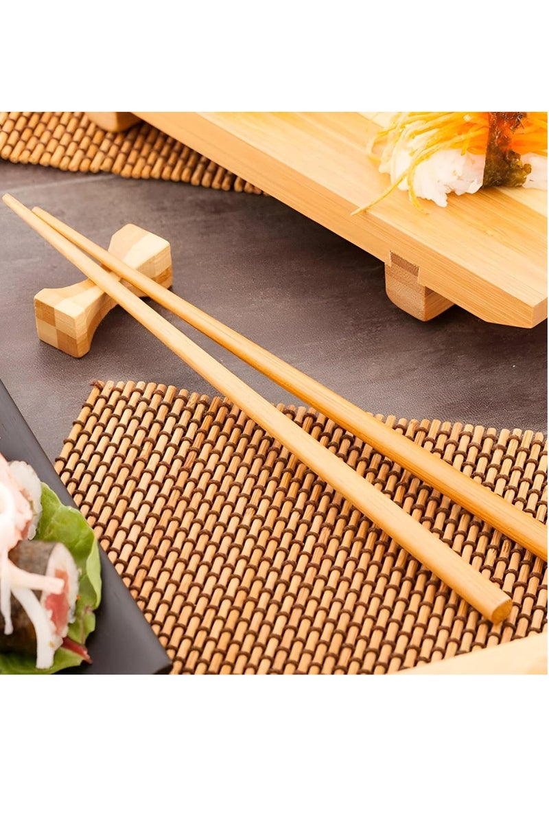 40-Pack Stylish Reusable Bamboo Chopsticks for Sushi, Noodles, and Delicious Asian Cuisine - Image 1