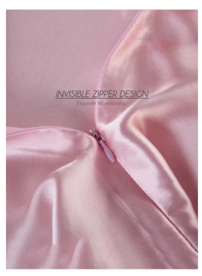 Bukela Natural Pure Mulberry Silk Pillowcase for Hair and Skin, Hypoallergenic, Highest Grade Natural Silk Pillow Case with Hidden Zipper (1pcs,Standard 48x74cm, Pink)  - Image 5