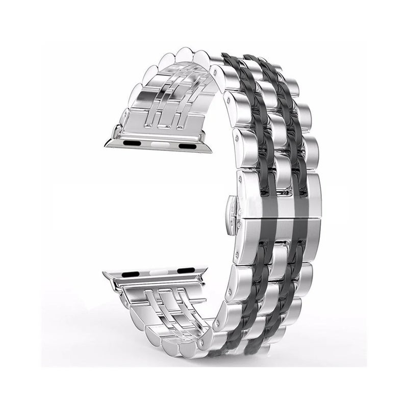 Bluejw Chungming 304 Stainless Steel Replacement Strap for Apple Watch 8/7/6/SE/5/4/3 – Compatible with 38mm 40mm 42mm 44mm Models, Metal Watch Band - Image 1