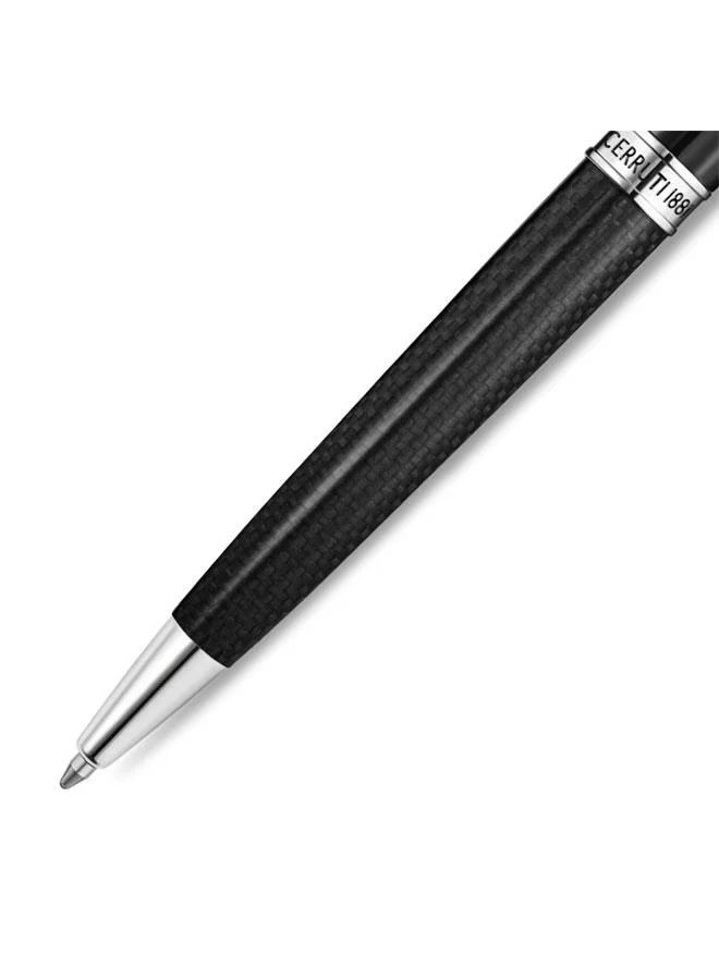 CERRUTI 1881 Marco Pen Half Blue Carbon Fiber Construction Lightweight & Sleek Design