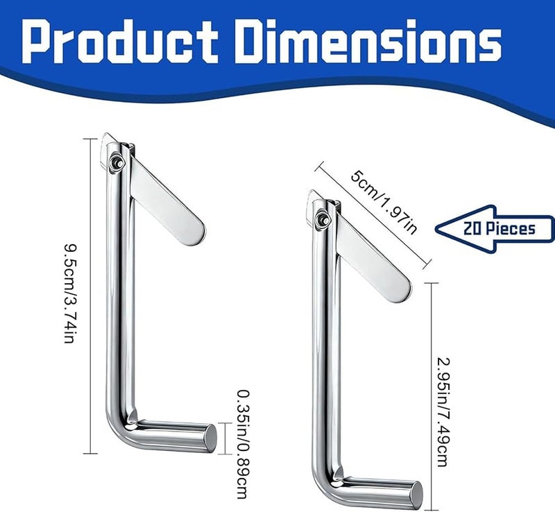 Galvanized Scaffolding Pins 20 Pieces Detachable Rust Proof Retainer Clips - Image 3