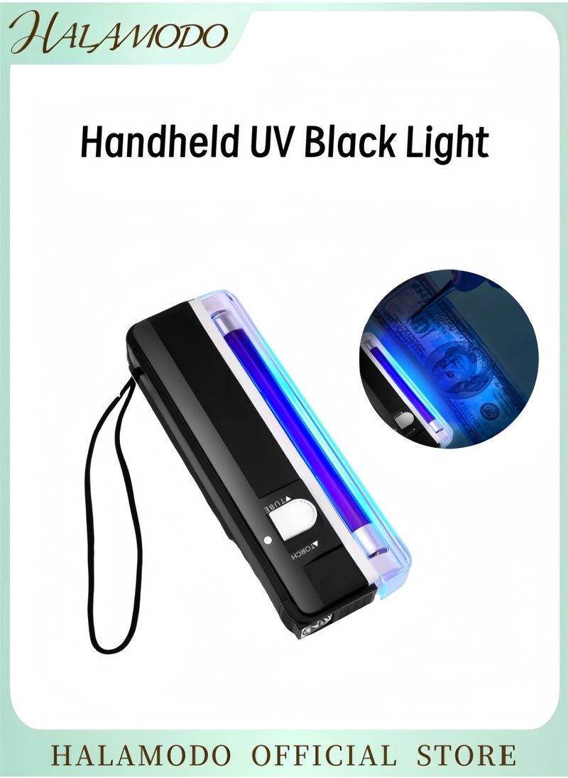 Portable Handheld UV Black Light Torch Blacklight UV Light Money Bill Detector Currency Banknote Checker Cash Detector